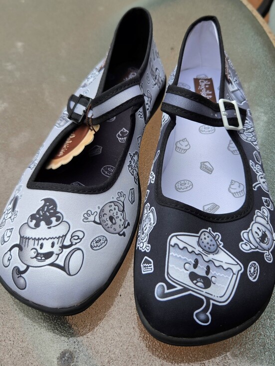 Hot Chocolate Design Shoes - Hot Chocolate Design Chocolaticas Cartoon Mary Jane Flats Size 38 / 7.5 New